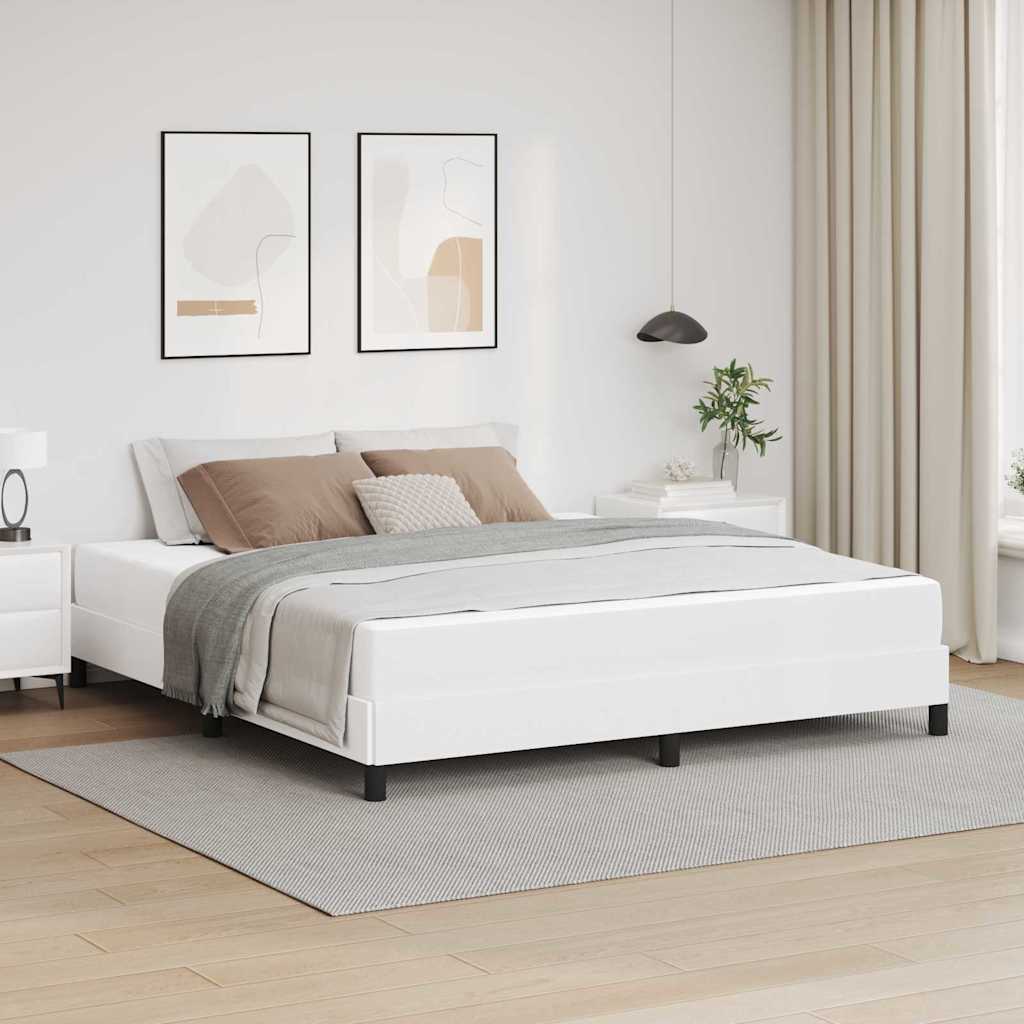 Letto Altro Bianco Puro 180 X 200 Cm Pelle Sintetica