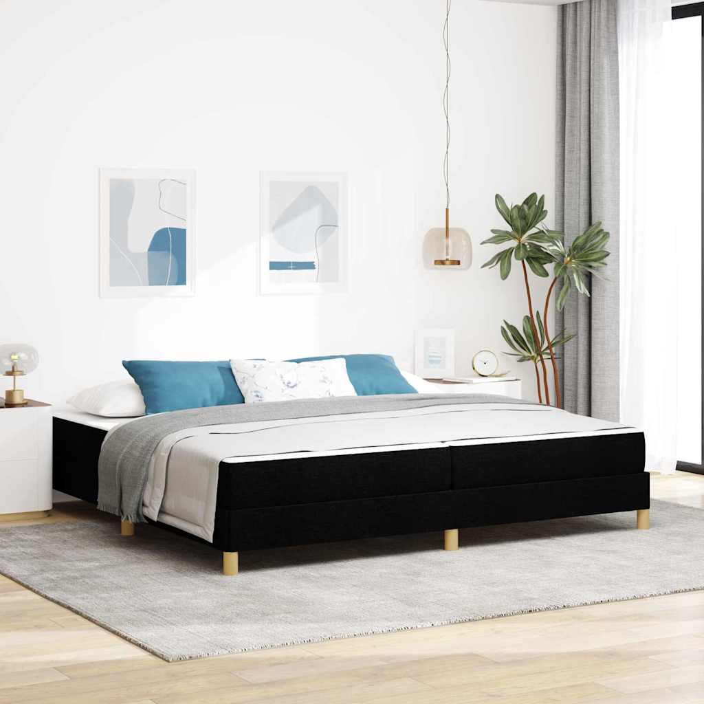 Letto A Molle Nero, Marrone 200 X 200 cm