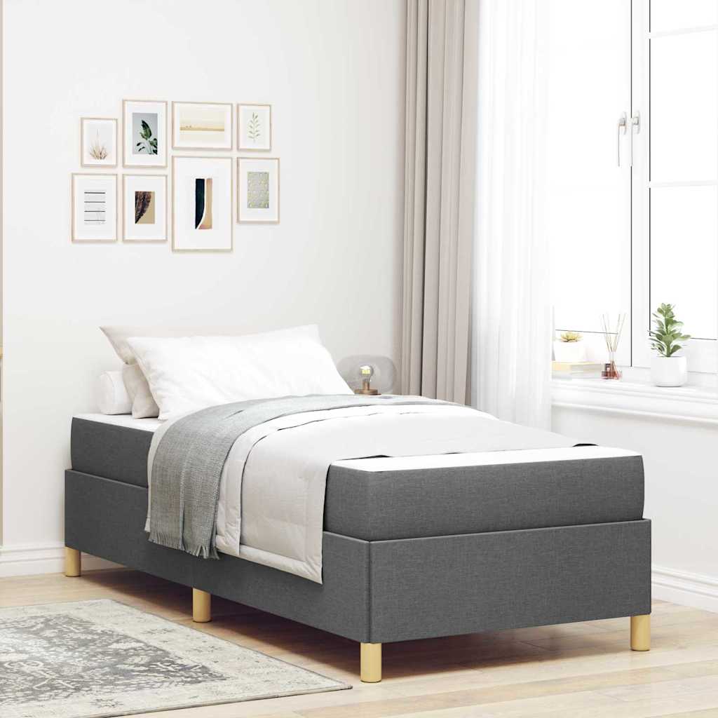 Letto A Molle Nero E Marrone E Bianco 80 X 200 Cm Poliestere