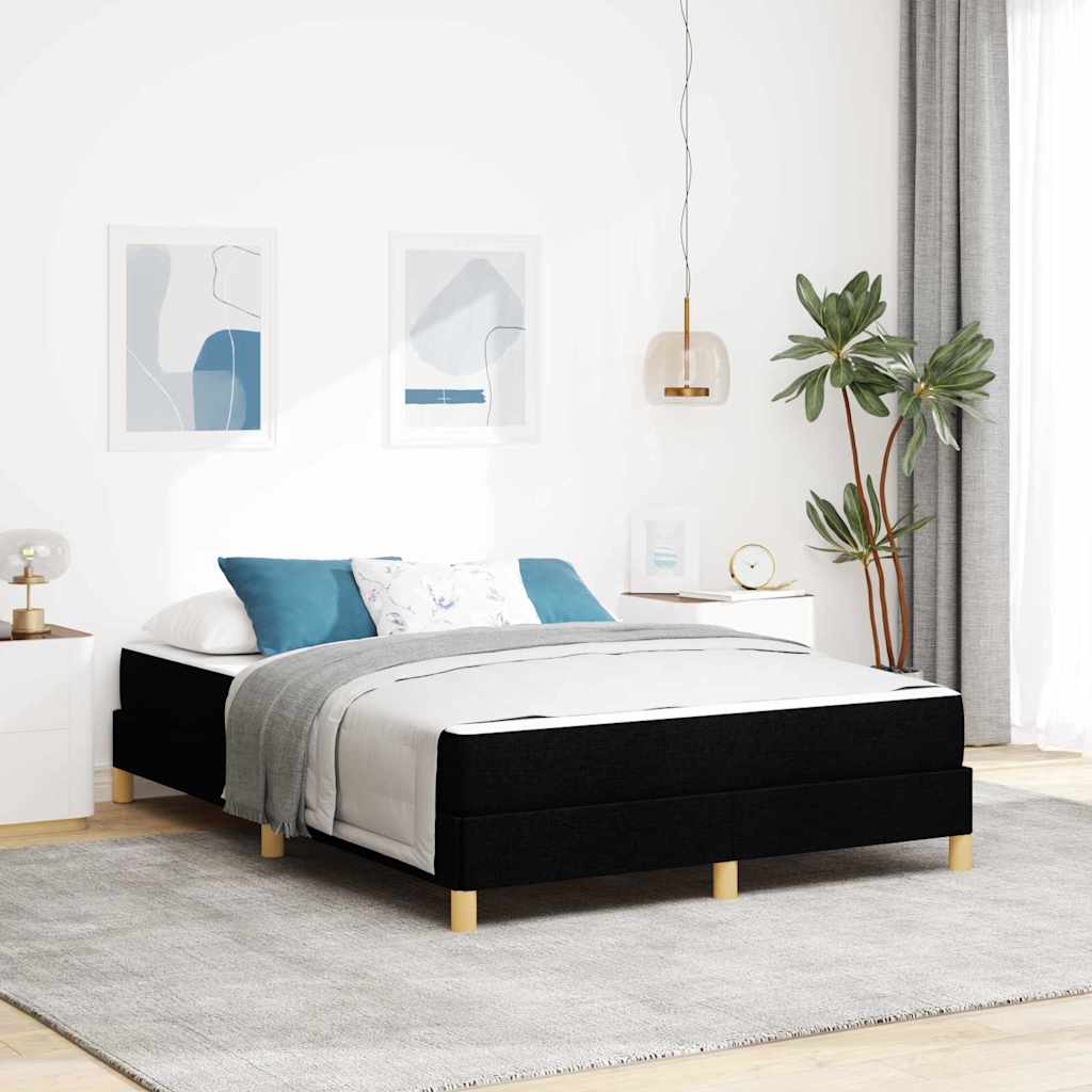 Letto A Molle Nero, Marrone 140 X 200 cm