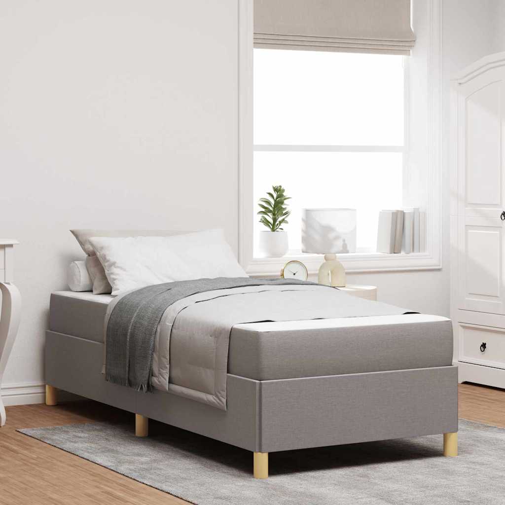 Letto A Molle Nero E Marrone E Bianco 100 X 200 Cm Tessuto
