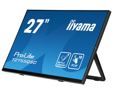 Iiyama Prolite T2755qsC-B1, 68,6cm (27''), Projected Capacitive, Usb, Kit (usb), Schwarz Touchmonitor (16:9), Bildschirmdiagonale: 68,6 Cm (27''), to