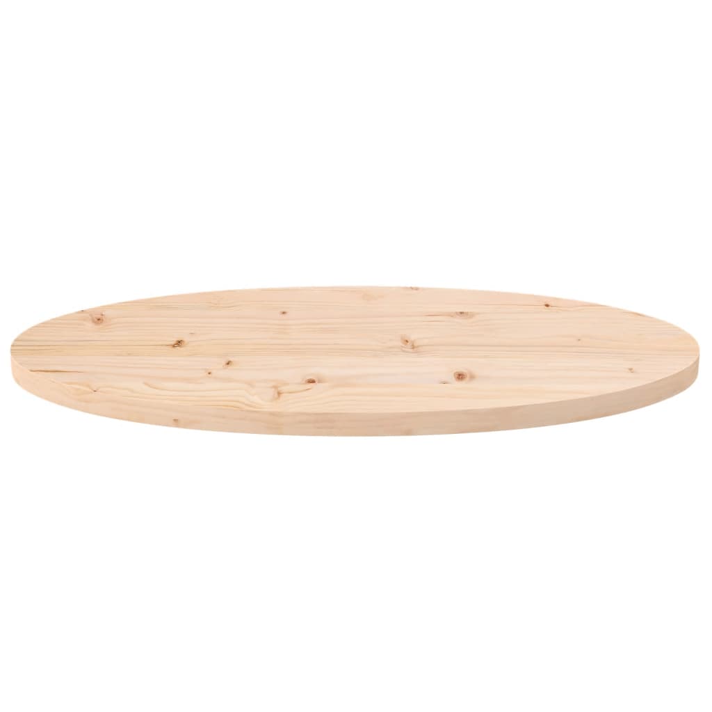 vidaXL Tablero de mesa ovalado de madera maciza de pino 80x40x2,5 cm - Image 3