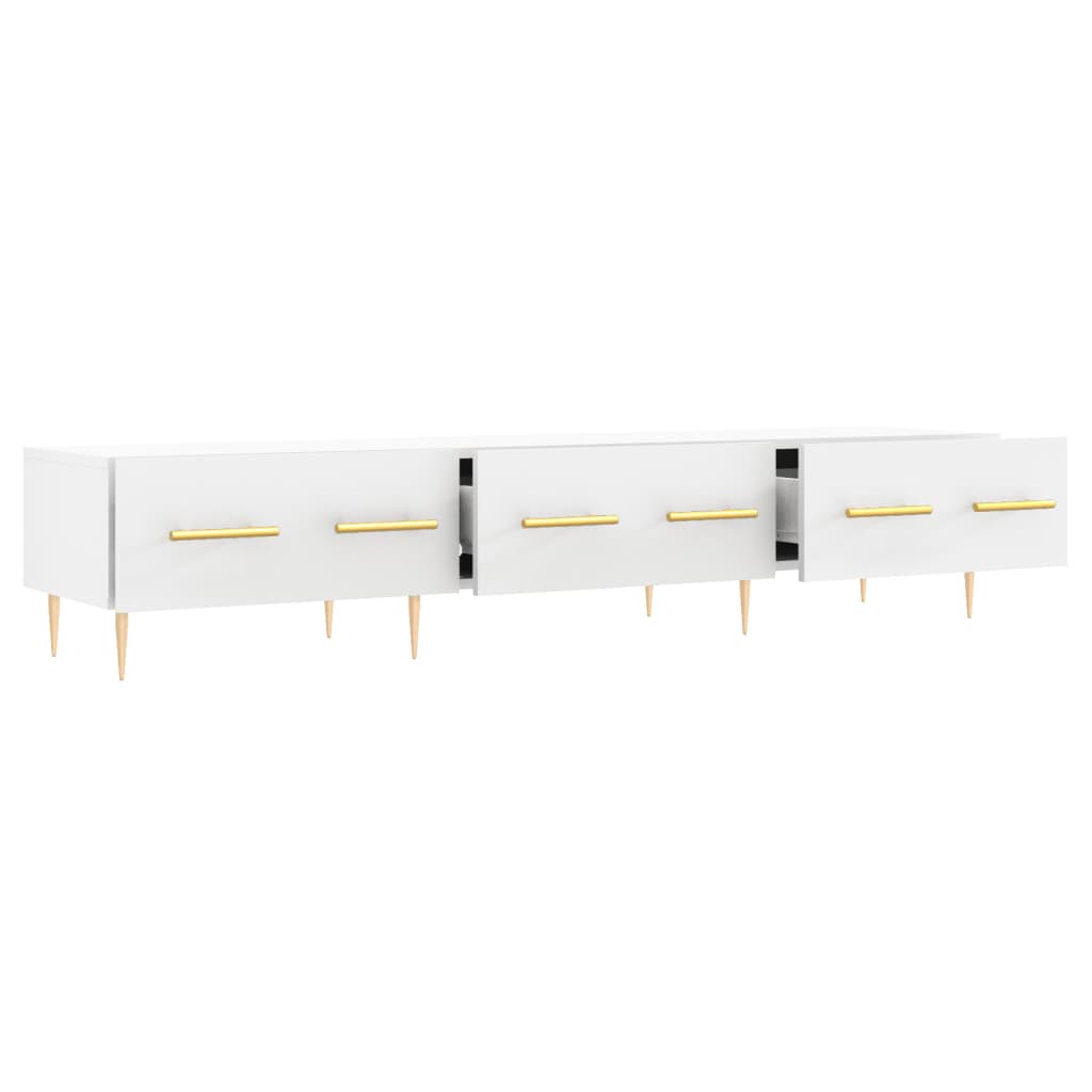 vidaXL Mueble de TV madera de ingeniería blanco 150x36x30 cm - Image 6