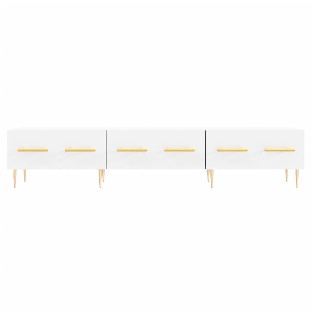 vidaXL Mueble de TV madera de ingeniería blanco 150x36x30 cm - Image 5
