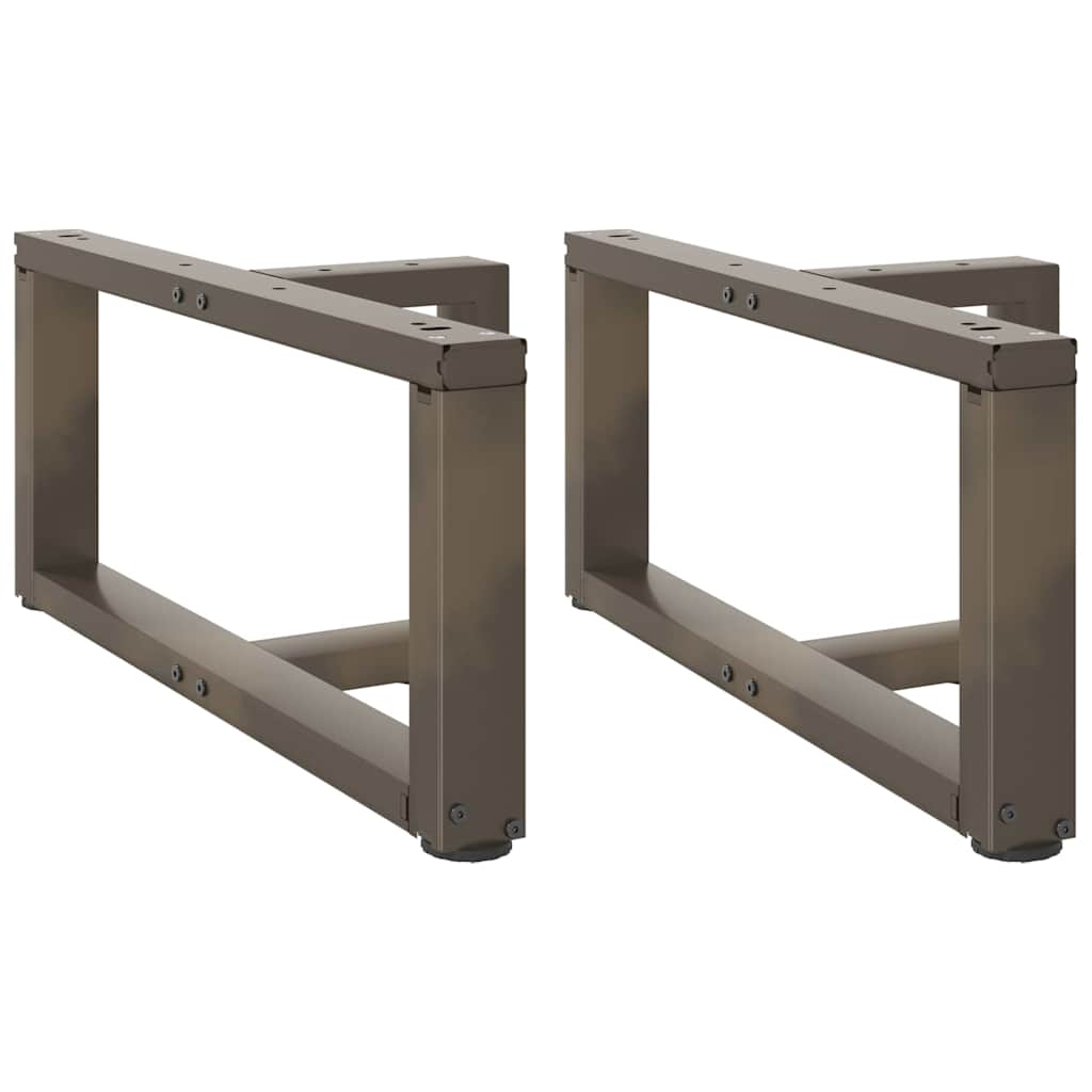 vidaXL Patas para mesa de centro en forma de T (2 unidades), color negro, 60 x 25 x (30-31) cm, acero