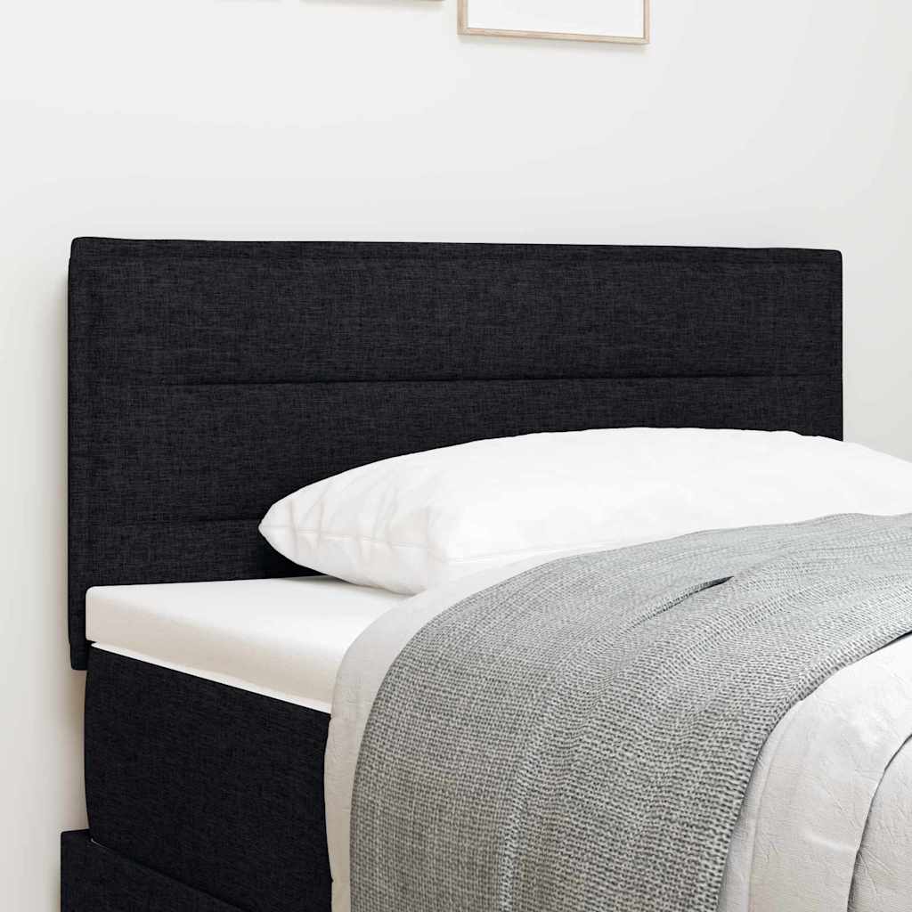 vidaXLCabecero con diseño de líneas tela negro 80 cm