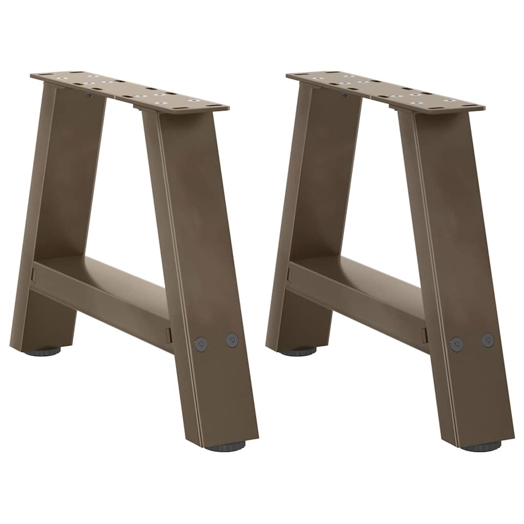vidaXL Patas para mesa de centro en forma de A (2 unidades, 40 x 30-31 cm, acero)