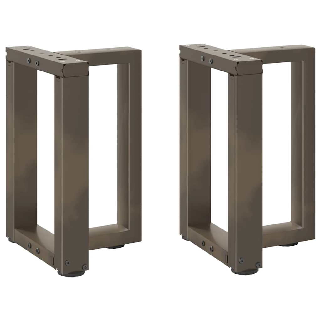 vidaXL Patas para mesa de centro en forma de T (2 unidades), color negro, 38 x 25 x (42-43) cm, acero