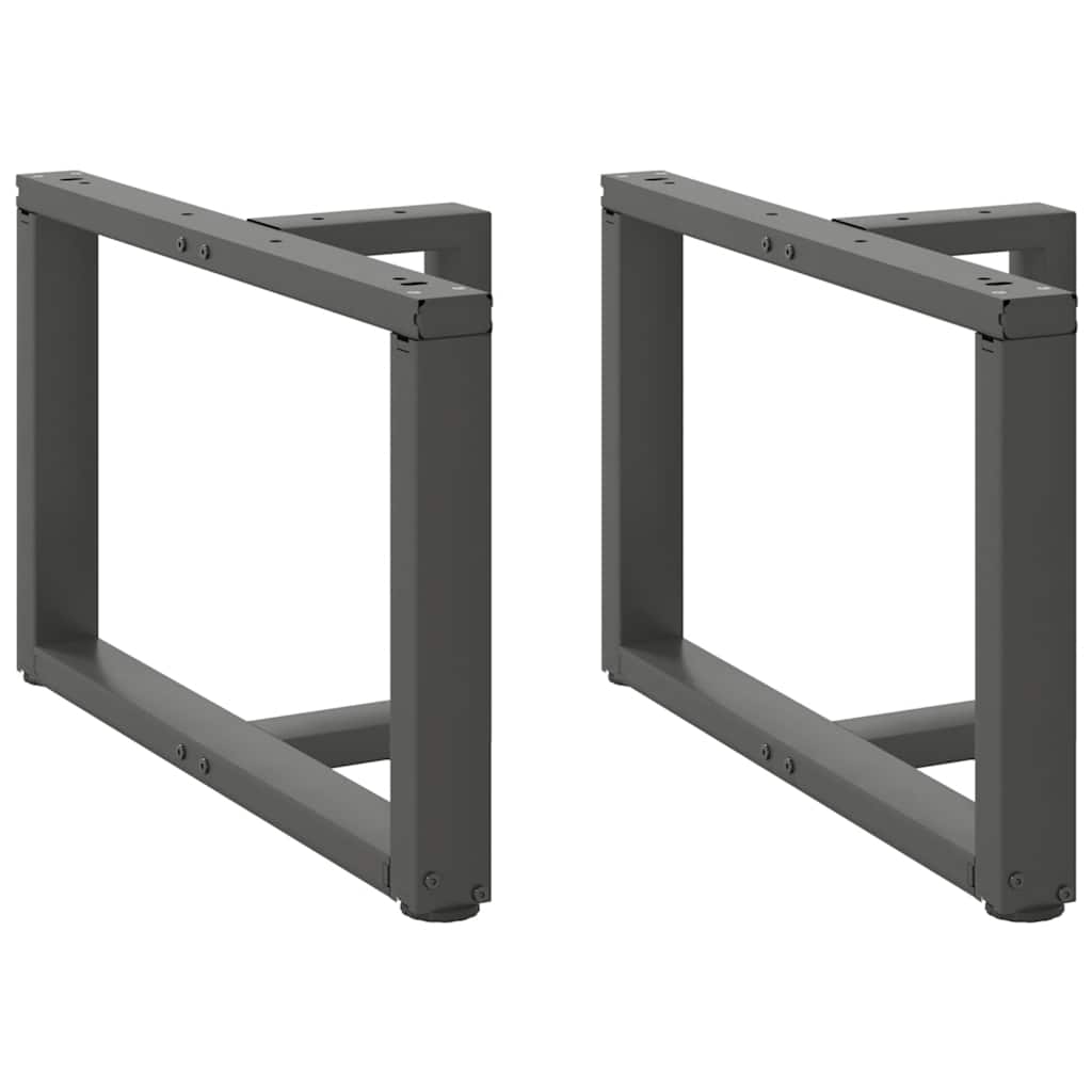 vidaXL Patas para mesa de centro en forma de T (2 unidades), antracita, 70 x 25 x (42-43) cm, acero