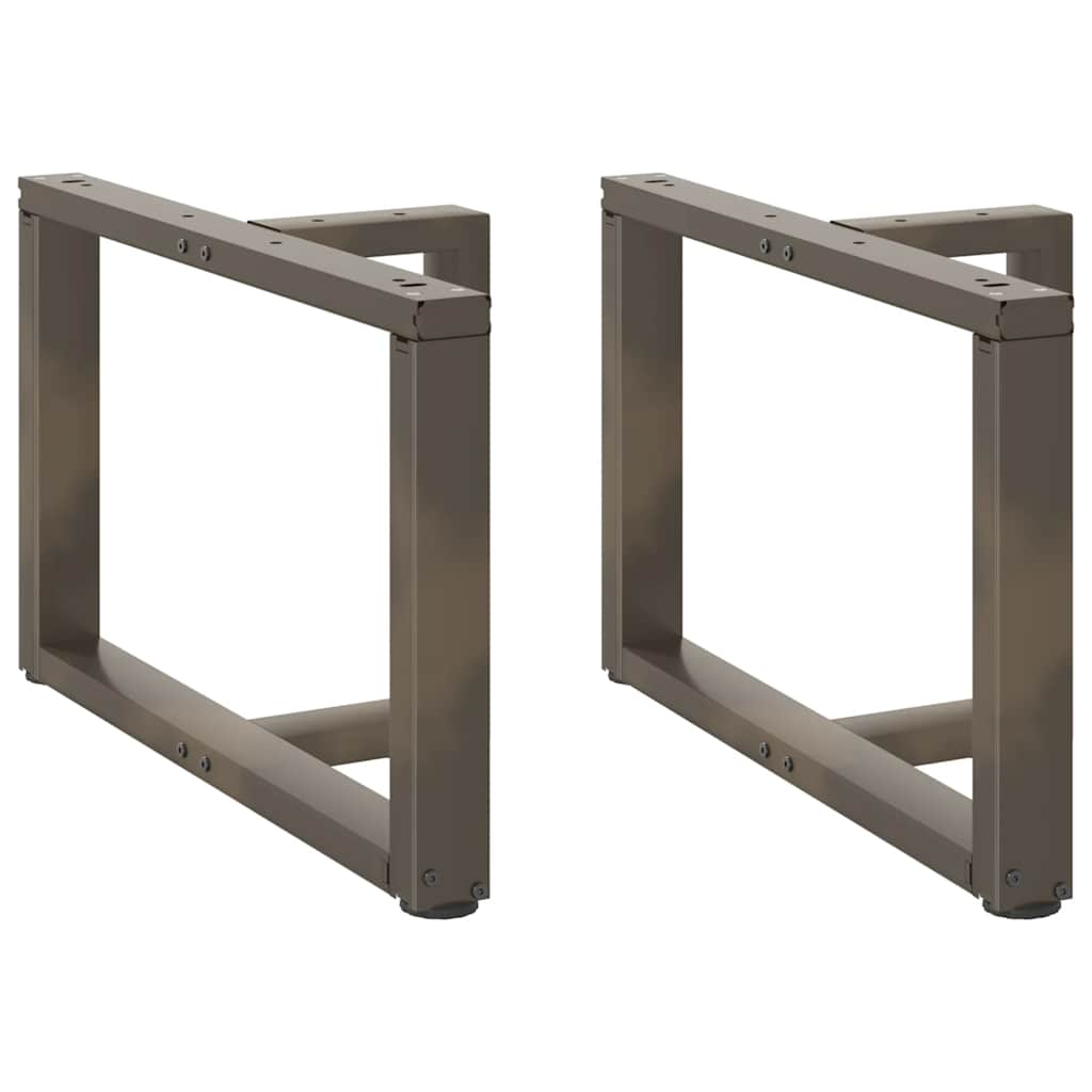 vidaXL Patas para mesa de centro en forma de T (2 unidades), color negro, 70 x 25 x (42-43) cm, acero