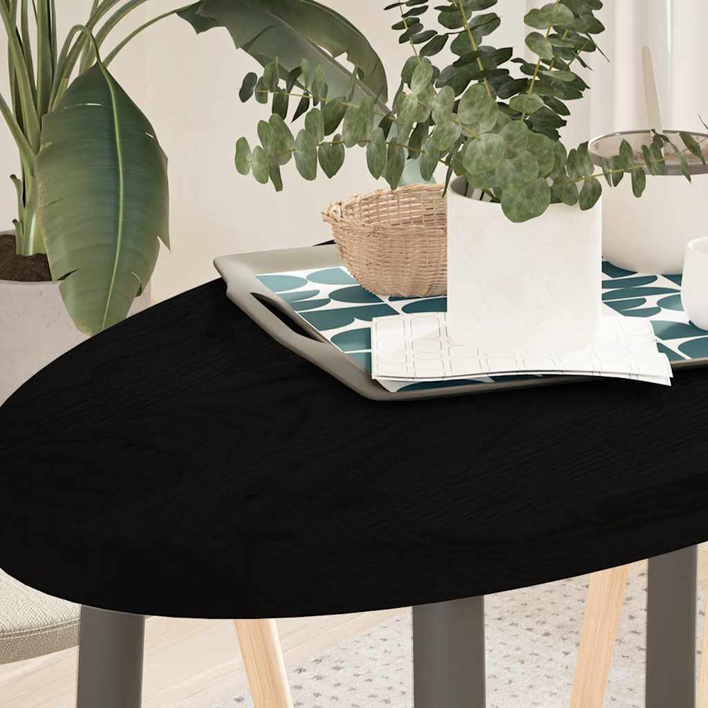 vidaXL Tablero de mesa ovalado madera maciza de roble 100x50x4 cm