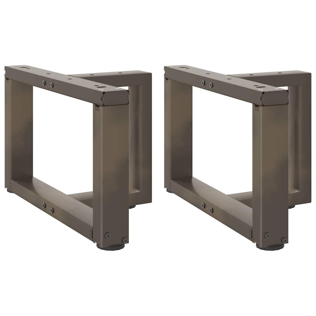 vidaXL Patas para mesa de centro en forma de T (2 unidades), color negro, 50 x 25 x (30-31) cm, acero