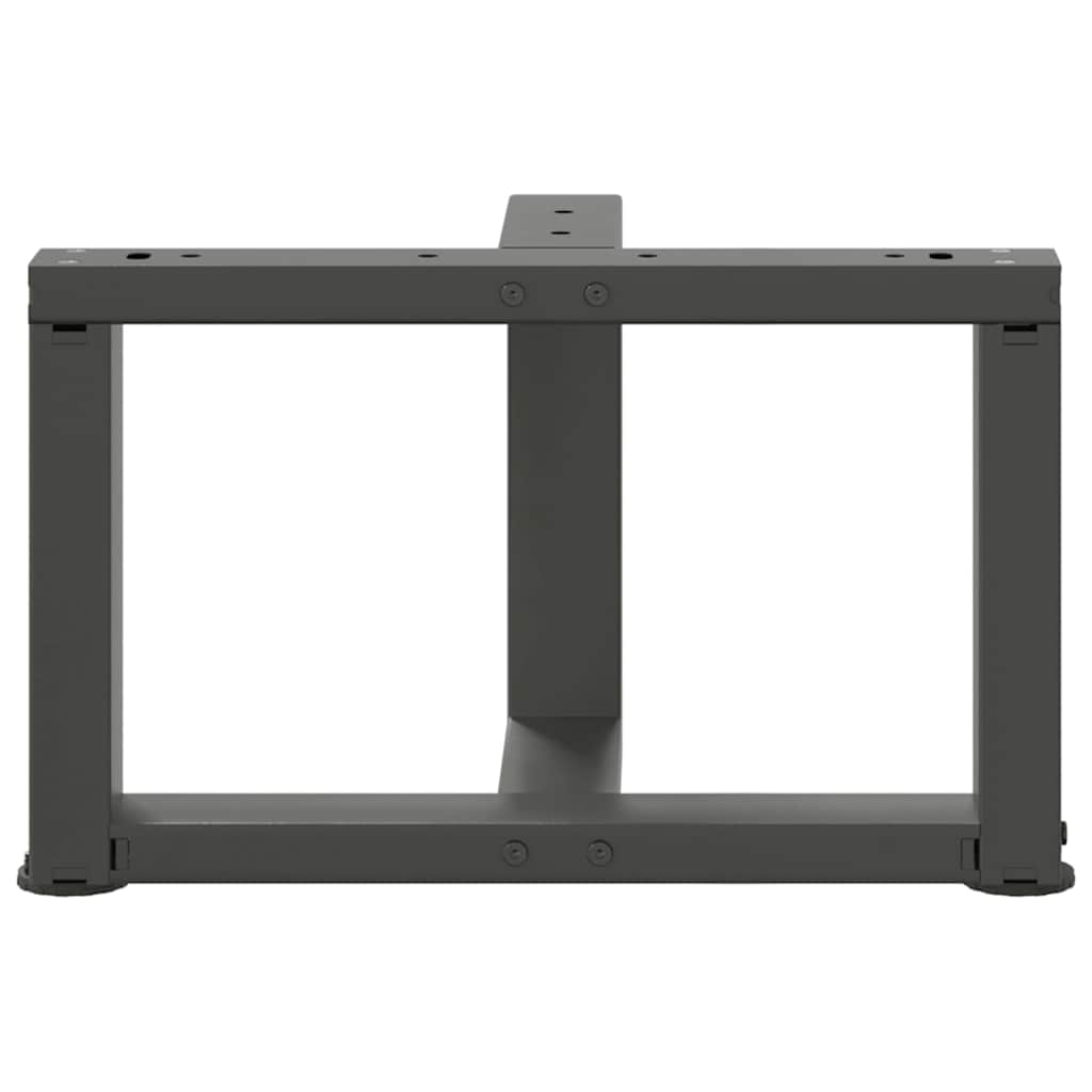 vidaXL Patas para mesa de centro en forma de T (2 unidades), antracita, 50 x 25 x (30-31) cm, acero - Image 6