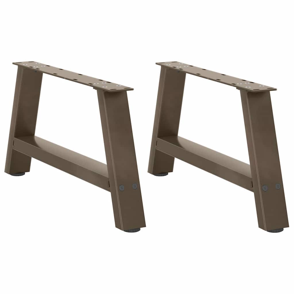 vidaXL Patas para mesa de centro en forma de A (2 unidades, 70 x 30-31 cm, acero)