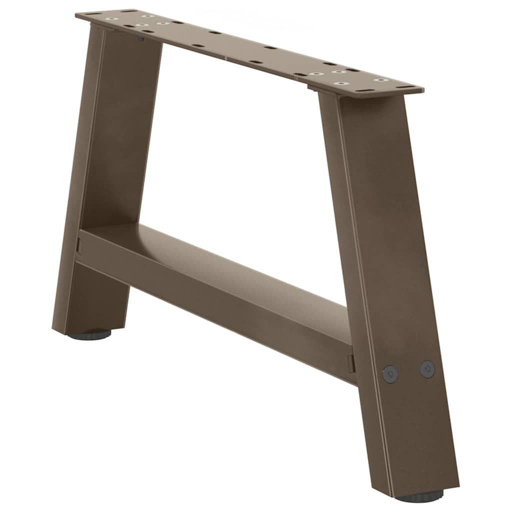 vidaXL Patas para mesa de centro en forma de A (2 unidades, 70 x 30-31 cm, acero) - Image 4