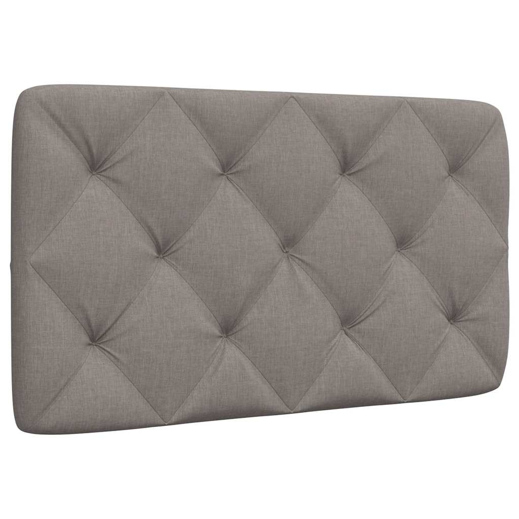 vidaXL Cabecero de cama acolchado tela gris taupé 90 cm