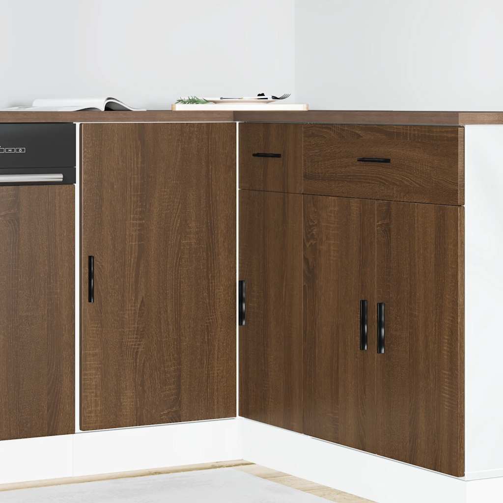 vidaXL Küchenunterschrank Lyon Braun Eichen-Optik Holzwerkstoff