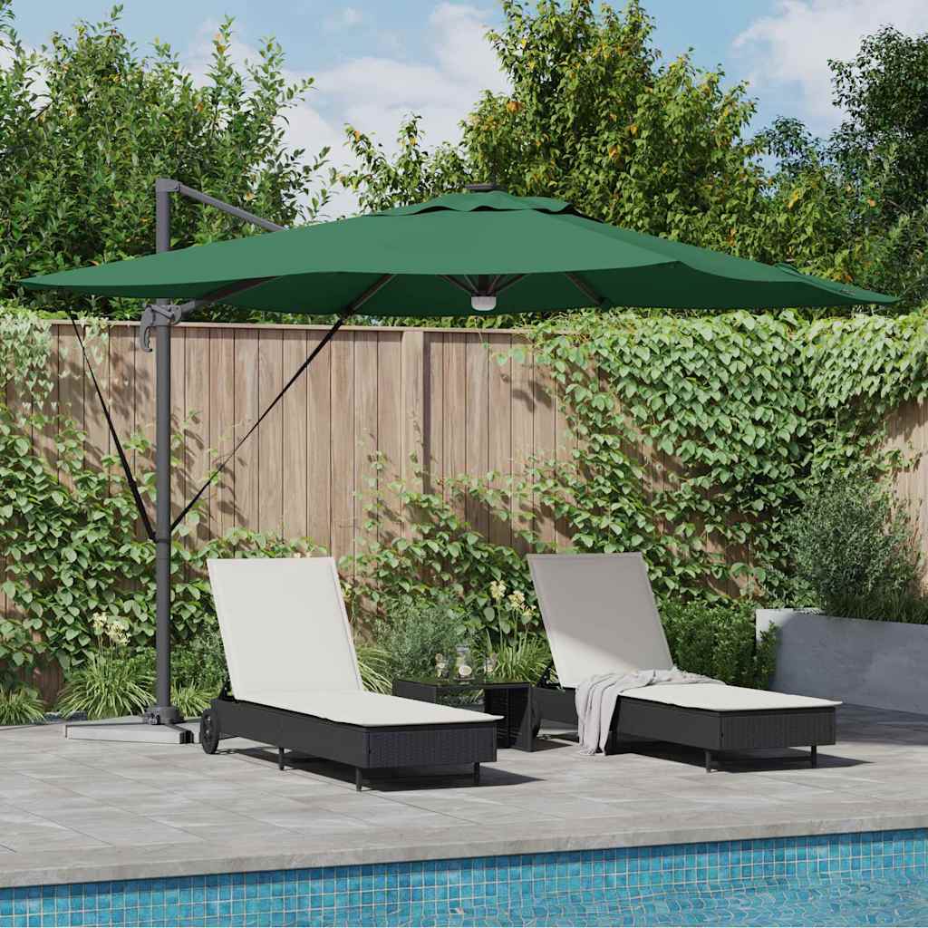 vidaXL Roma Parasol Grün 286 x 285 x 270 cm Aluminium und Polyester