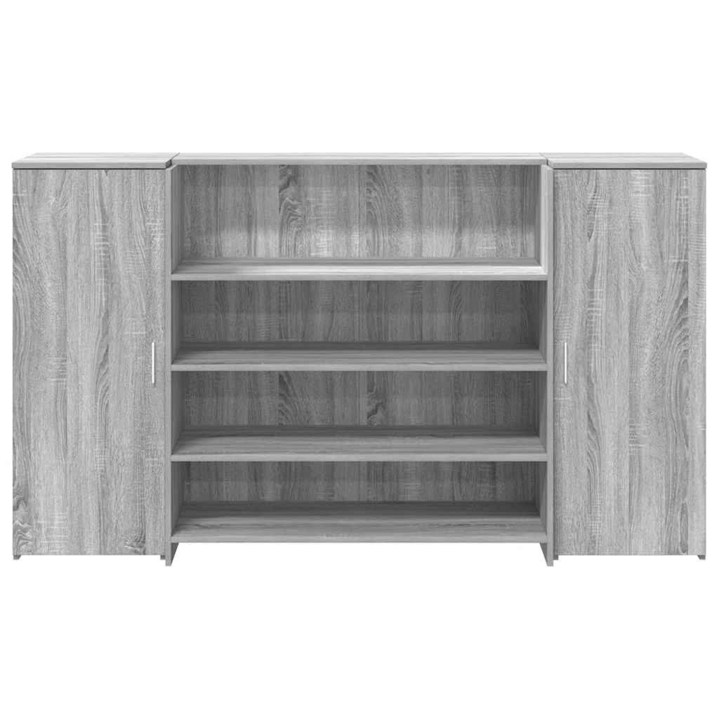 vidaXL Empfangstheke Grau Sonoma 180x50x103,5 cm Holzwerkstoff - Image 5