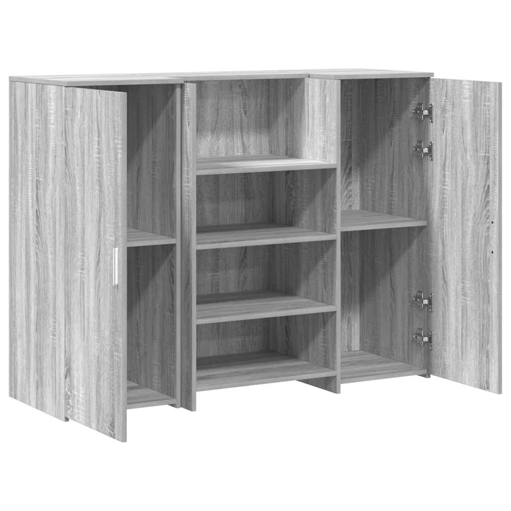 vidaXL Empfangstheke Grau Sonoma 135x50x103,5 cm Holzwerkstoff - Image 6