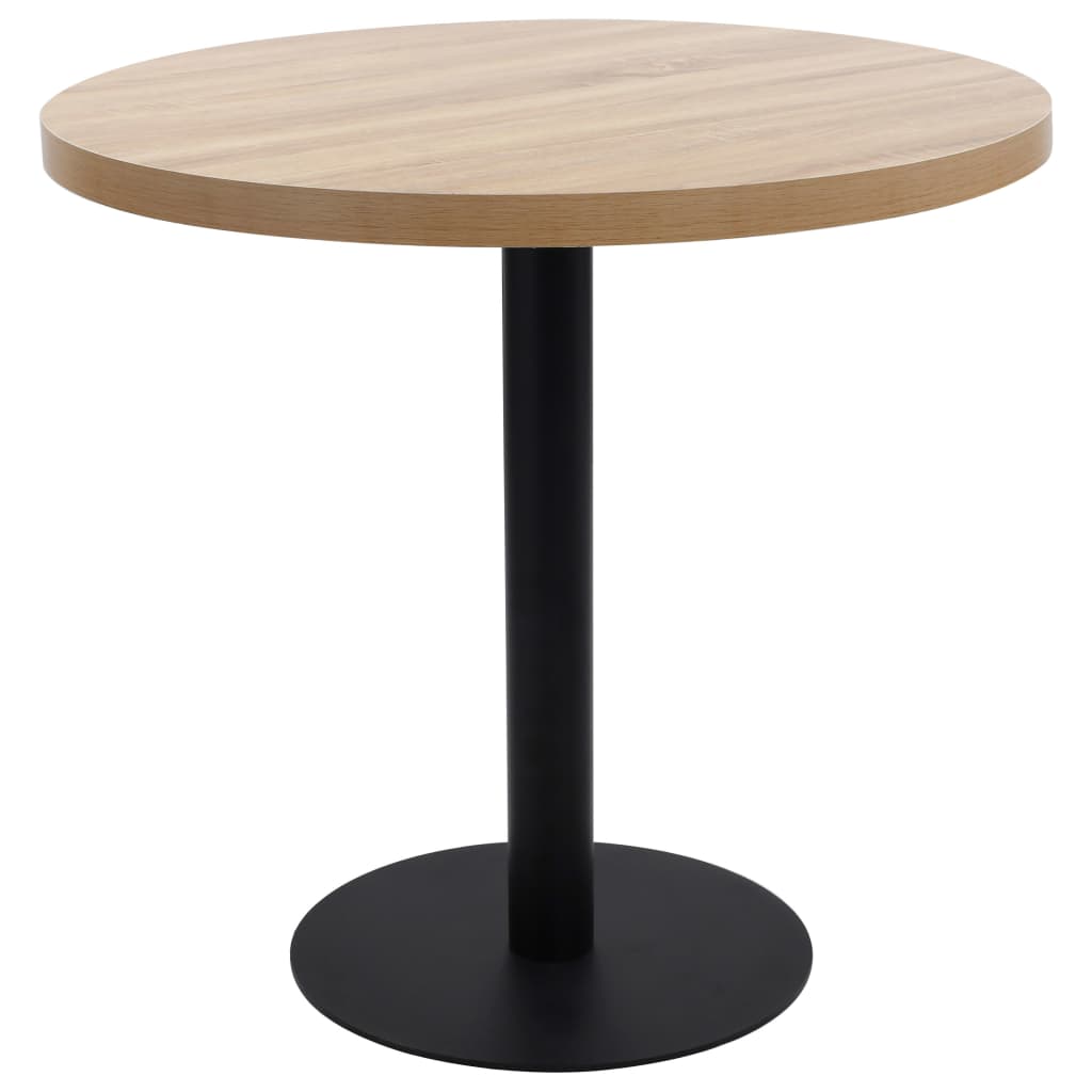 vidaXL Mesa de bistró MDF marrón claro 80 cm