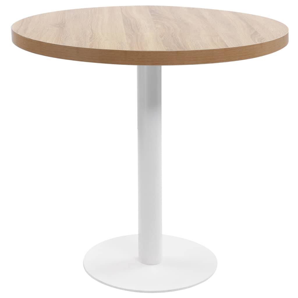 vidaXL Mesa de bistró MDF marrón claro 80 cm