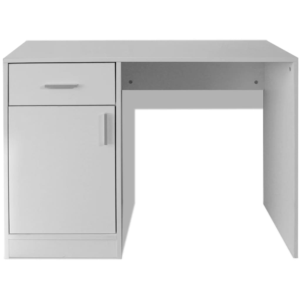 vidaXL Schreibtisch mit Schublade und Schrank Weiß 100x40x73 cm - Image 3
