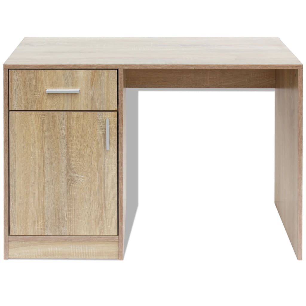 vidaXL Schreibtisch mit Schublade und Schrank Eiche 100x40x73 cm - Image 3