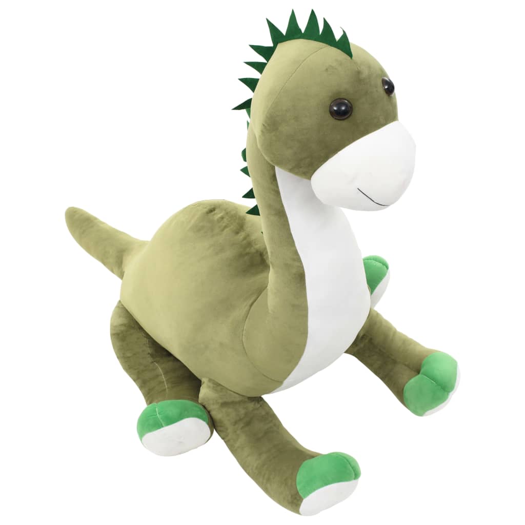 vidaXL Dino Kuscheltier Brontosaurus Plüsch Grün - Image 3