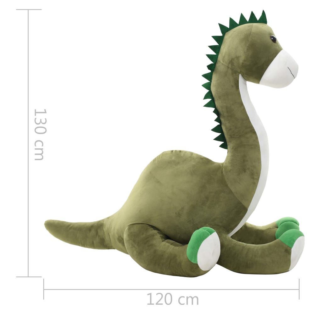 vidaXL Dino Kuscheltier Brontosaurus Plüsch Grün - Image 6