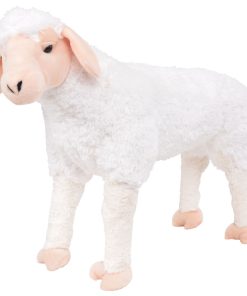 vidaXL Plüschtier Schaf Stehend Plüsch Weiß XXL