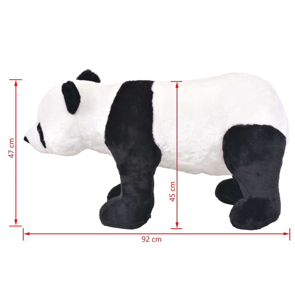vidaXL Plüschtier Panda Stehend Plüsch Schwarz und Weiß XXL - Image 5
