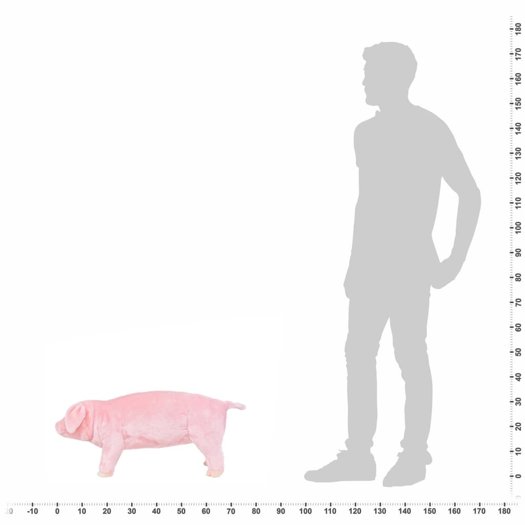 vidaXL Plüschtier Schwein Stehend Plüsch Rosa XXL - Image 4