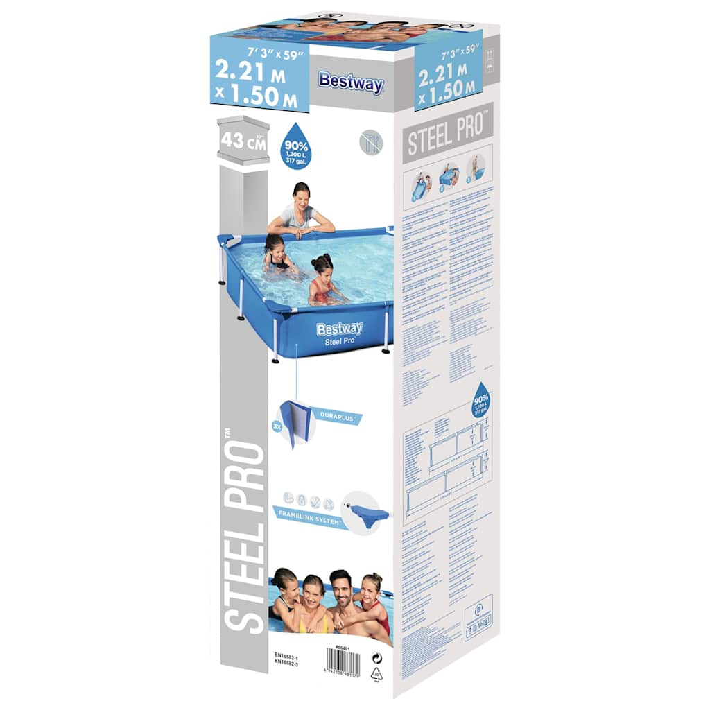Bestway Piscine Steel Pro 221x150x43 cm - Image 4