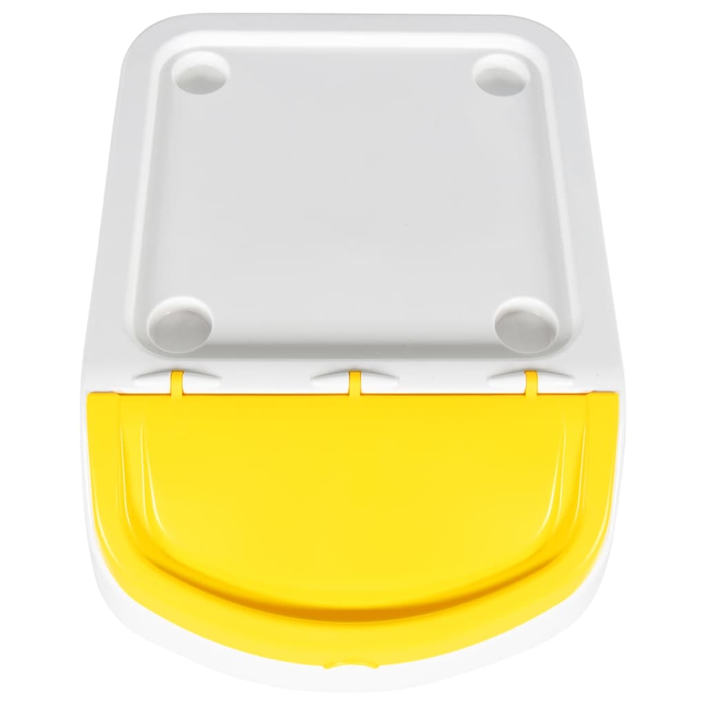 vidaXL Abfallbehälter mit Deckeln 3 Stk. Stapelbar Weiß PP 120 L - Image 5