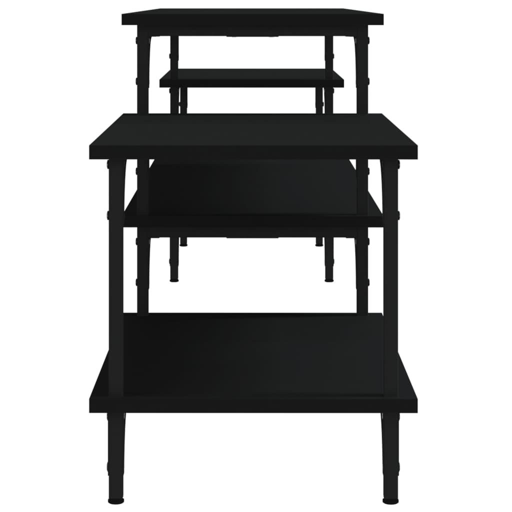 vidaXL TV-Schrank Schwarz 197x35x52 cm Holzwerkstoff - Image 6