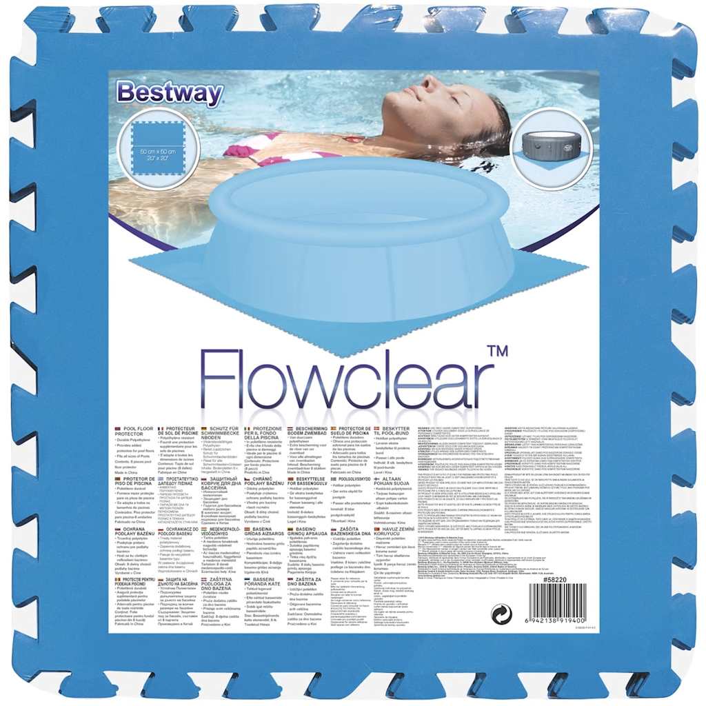 Bestway Pool-Bodenschutz 8 Stk. Blau 58220 - Image 5