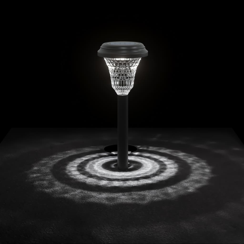 vidaXL Solar-Wegbeleuchtung mit Erdspießen 12 Stk. Weiß - Image 6