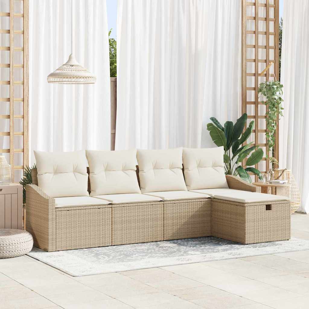 vidaXL Sofa Set mit Kissen 6 pcs Poly-Rattan