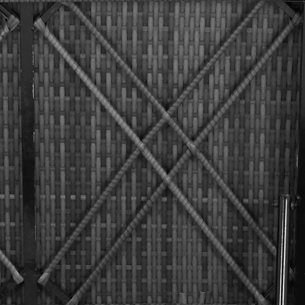 vidaXL Sonnenliege mit Dunkelgrauer Auflage Poly Rattan Grau - Image 6