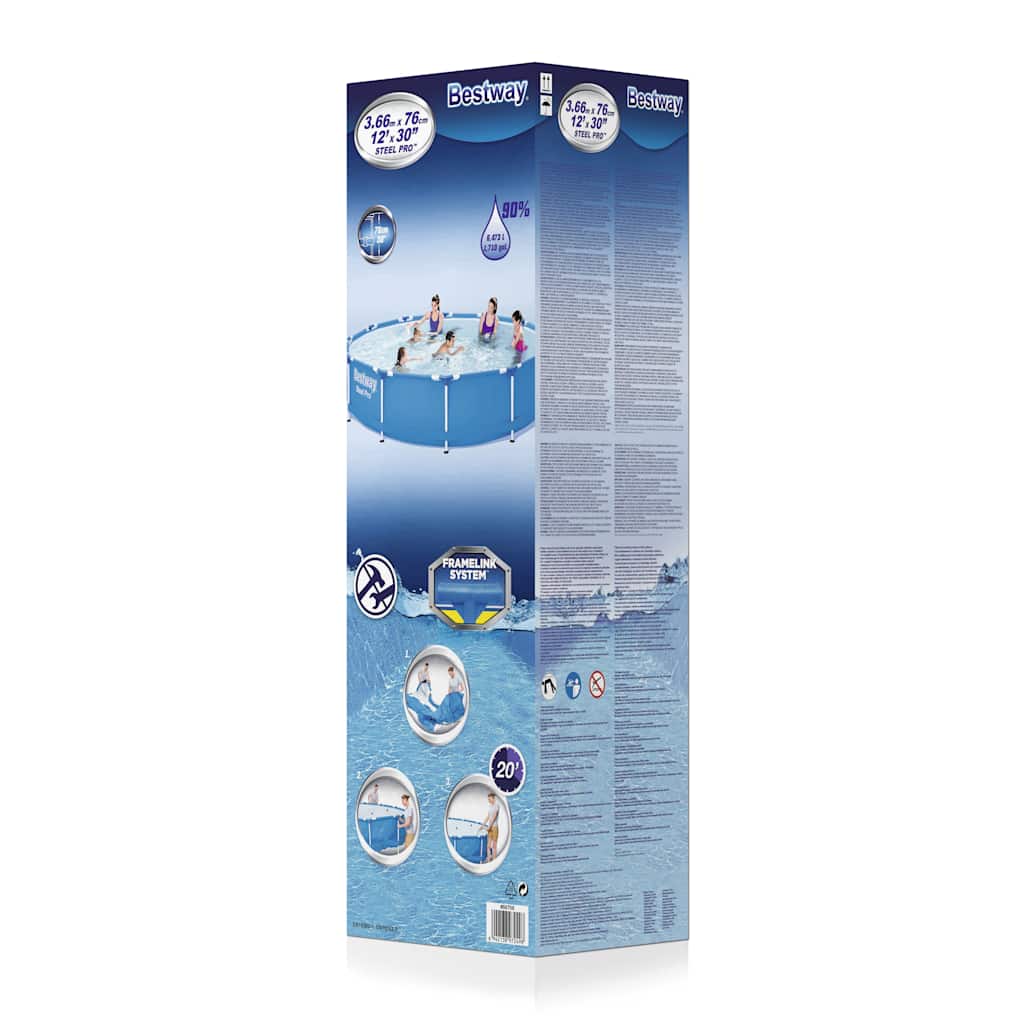 Bestway Swimmingpool Steel Pro Rahmen 366 x 76 cm - Image 3