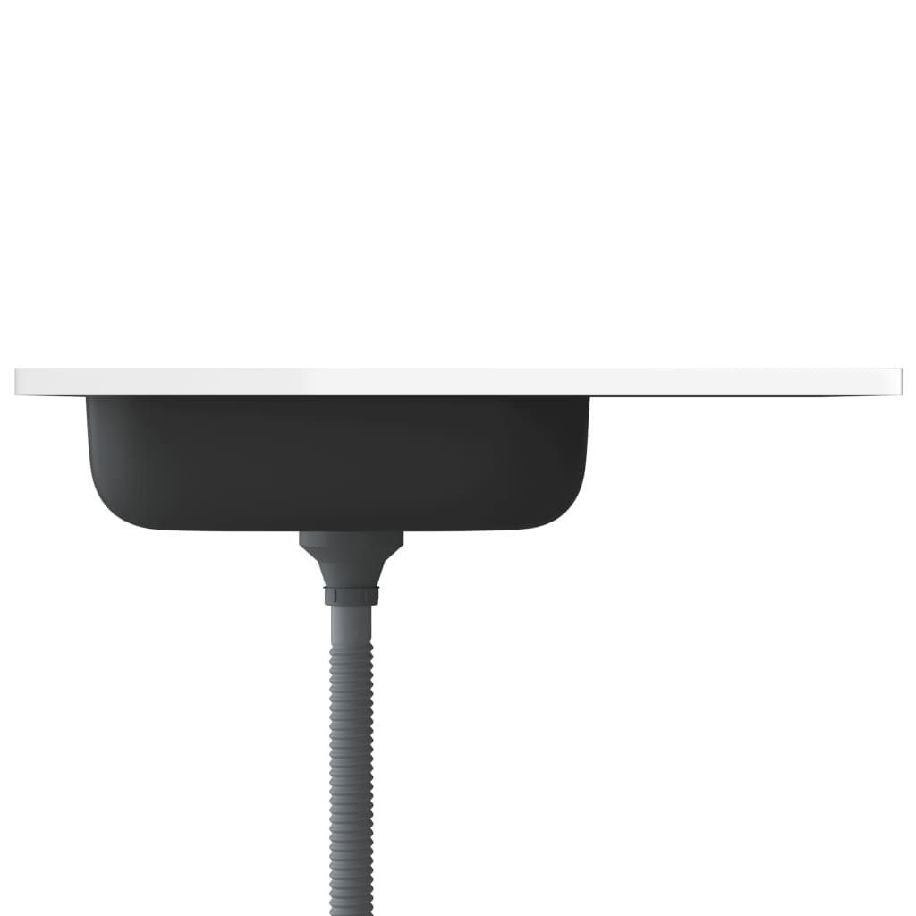 vidaXL Spüle mit Abtropffläche Set Silbern 800x500x155 mm Edelstahl - Image 6