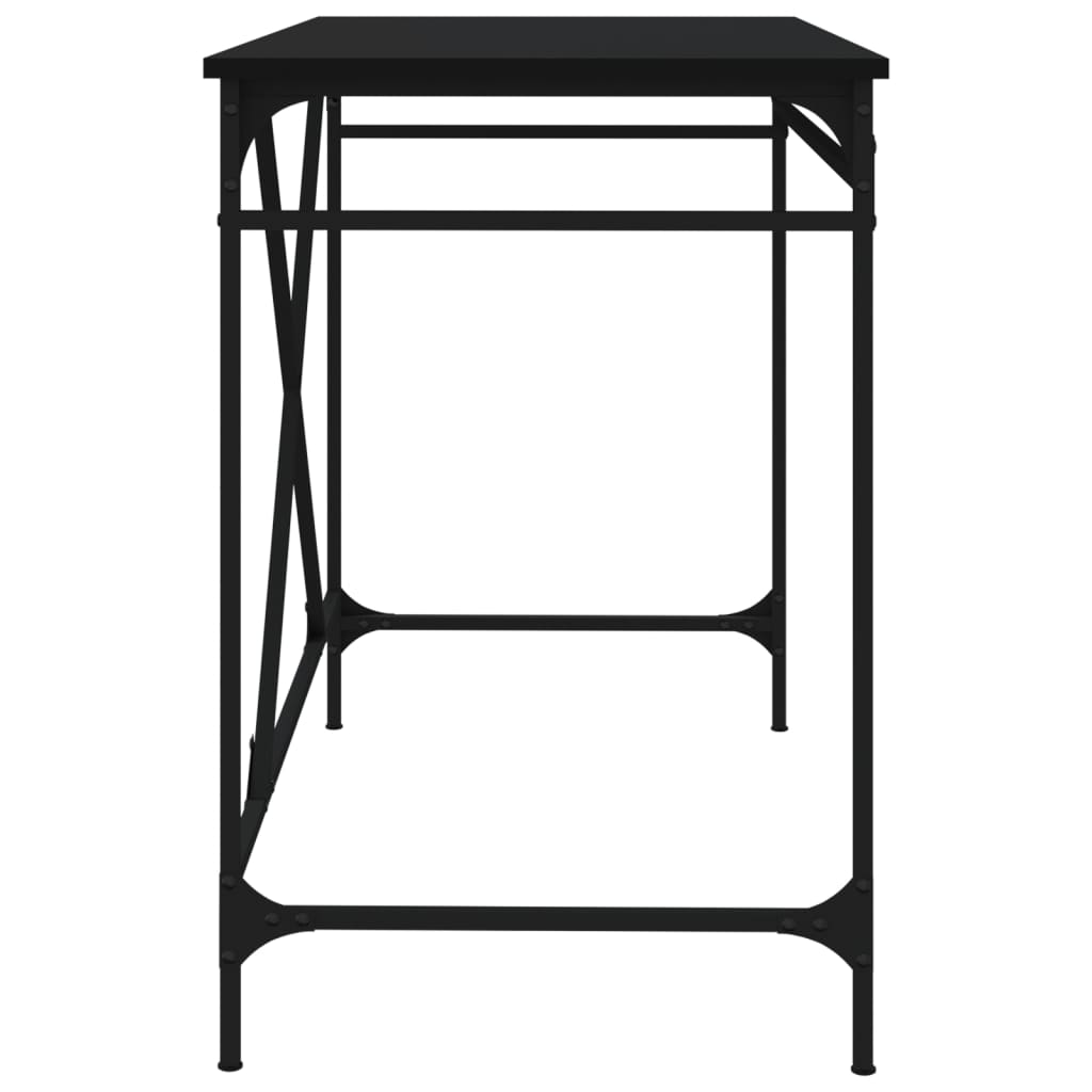 vidaXL Schreibtisch Schwarz 100x50x75 cm Holzwerkstoff und Eisen - Image 6