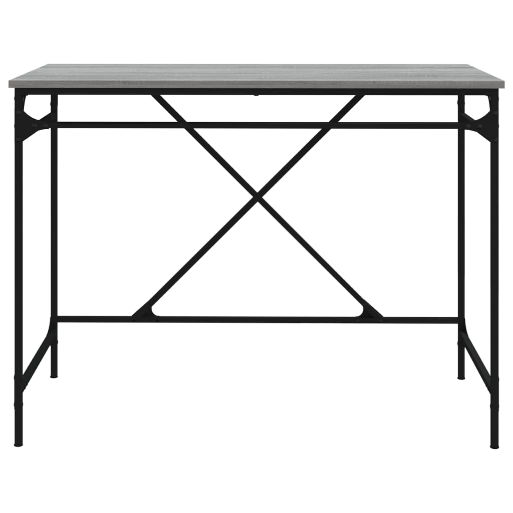 vidaXL Schreibtisch Grau Sonoma 100x50x76 cm Holzwerkstoff und Eisen - Image 5