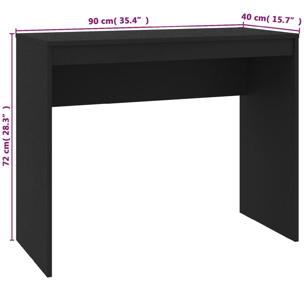 vidaXL Schreibtisch Schwarz 90x40x72 cm Holzwerkstoff - Image 6