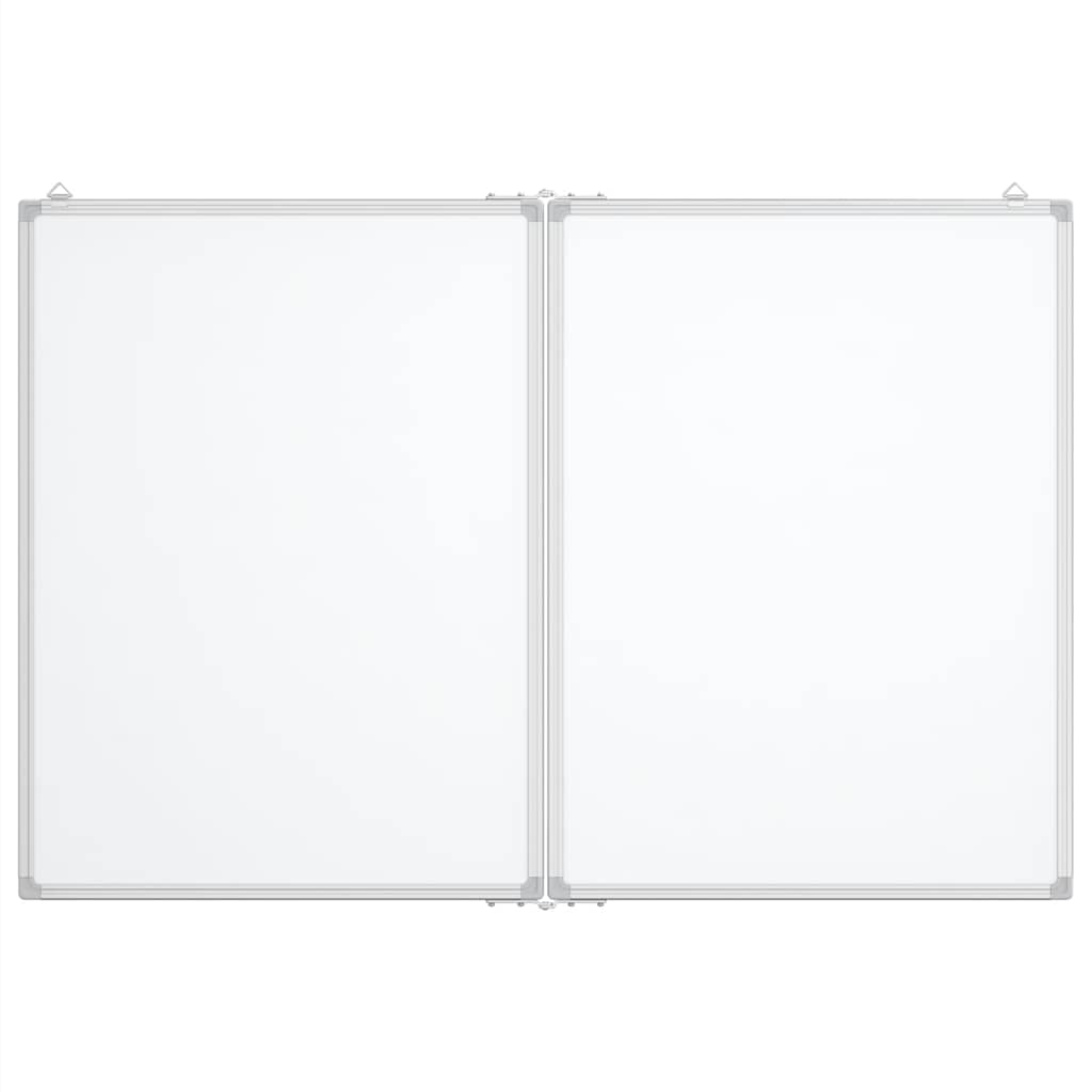vidaXL Magnetisches Whiteboard Klappbar 120x100x1,7 cm Aluminium - Image 3