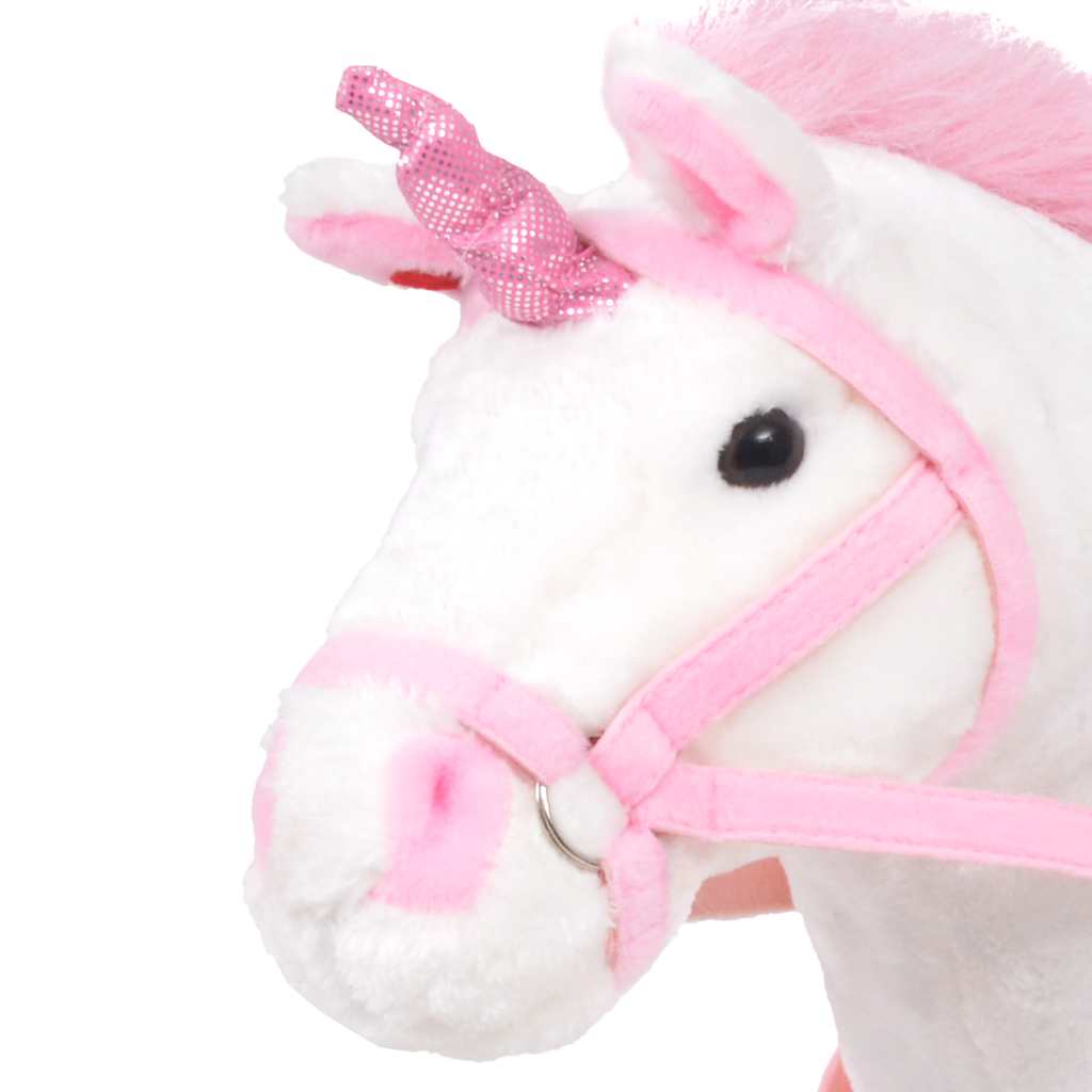 vidaXL Plüschtier Einhorn Stehend Plüsch Weiß und Rosa XXL - Image 3
