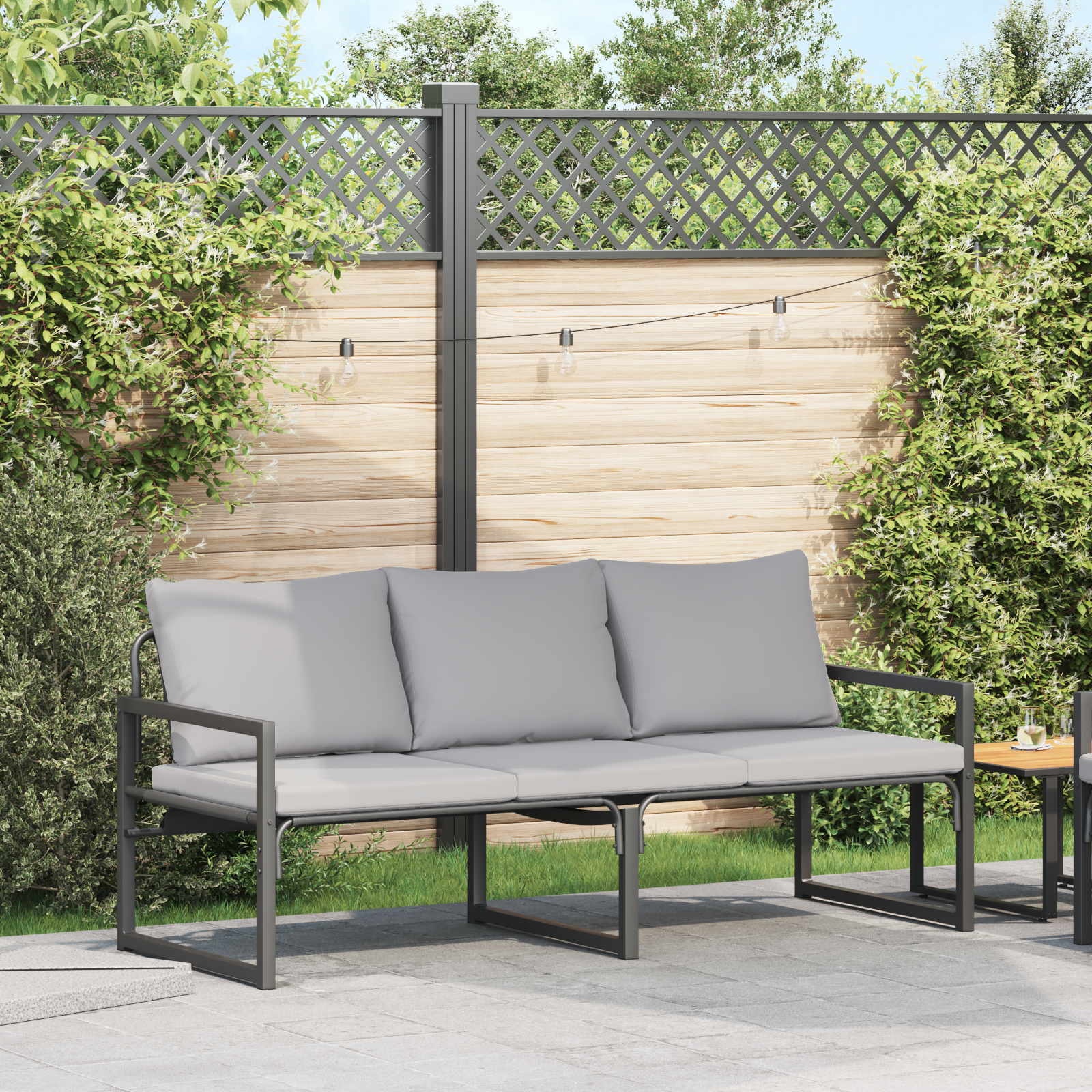 Arredamento Da Giardino Altro Nero 180 X 72.5 X 71 Cm Acciaio