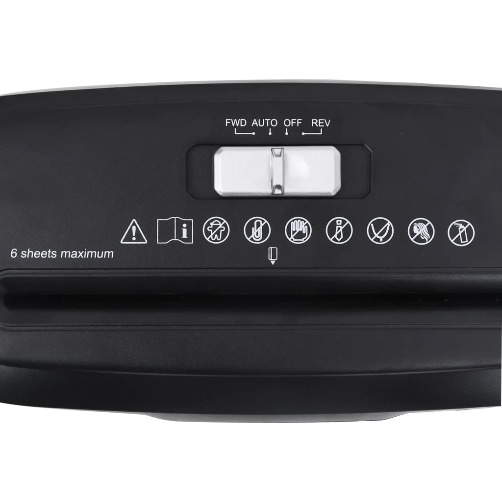 Tritadocumenti 6 Fogli Taglio A Strisce Nero - Image 5